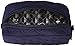 Vera Bradley Women's Microfiber Large Zip Cosmetic Makeup Organizer Bag, Classic Navy, One Size