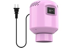 MMK Electric Vacuum Pump for Storage Bags - 55W Fast Compression, Universal for Bags Under 1.5'', Auto Voltage 100V-240V, Portable Space Saver for Travel/Home, Pink