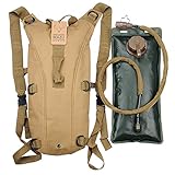 Hydration Pack with 2.5L Backpack Water Bladder for Hiking Running Biking Color Khaki