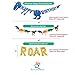 ReignDrop Dinosaur Birthday Party Supplies and Decorations for Kids, 116 Pieces, Banners, Pom Poms, Giant Dino Balloons, Hat, Tattoos, Palm Leaves, Cupcake Toppers, Backdrops, Easy To Set Up, All Inclusive Decor Pack