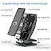 Fast Wireless Charger iPhone X Qi Fast Wireless Charging Pad Stand with Cooling Fan for Samsung Galaxy Note 8 S8 Plus S7 S7 Edge Note 5 S6 Plus and Standard charger for Apple iPhone X 8 8 Plus (black)