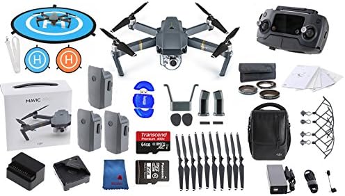 DJI Mavic Pro - Fly More Combo - 4K Quadcopter Camera 3 Battery Full Accessory Bundle Package Deal