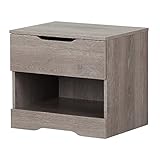 South Shore 11289 Holland 1-Drawer Nightstand, Sand Oak