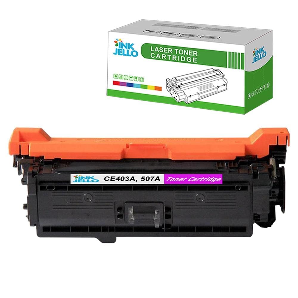 InkJello Toner Cartridge For Printer, Compatible With HP LaserJet Enterprise 500 Color M551dn M551n M551xh MFP M575dn M575f Flow MFP M575c LaserJet Pro 500 Color MFP M570dn MFP M570dw CE403A (Magenta)