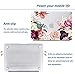 Lapac Compatible with MacBook Air 13.3 Inch Clear Case Floral Old Version 2010-2017, Model A1466 A1369, Rose Flowers Old Mac Air 13.3
