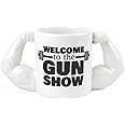 BigMouth Inc Welcome to the Gun Show Coffee Mug - Funny Coffee Mugs for Dad - Great Gag Gift and Gifts for Gym Lovers