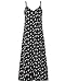 ZANZEA Women Summer Loose Sleeveless Insert Lace Long Beach Maxi Dress (16, Black Print)