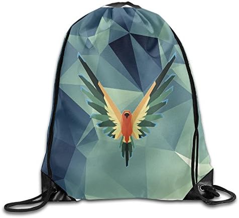 Logan Parrot Paul unique Logo Bag,Sport Gym Sack Drawstring Backpack Bag