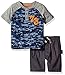 CHEROKEE Toddler Boys' Fashion Tee and Short Set, NAVY2, 2T