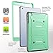 ULAK iPad Mini Case [KNOX ARMOR] Full-Body Rugged Hybrid Protective Case Kickstand for Apple iPad Mini 1/2/3 with Built-in Screen Protector(Mint Green)