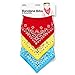 Mustachifier Premium Bandana Drool Bibs for Boys, Girls, Babies, Toddlers - Absorbent Mess Free - Soft Cotton/Polyester (Set of 3) (Red/Yellow/Blue)