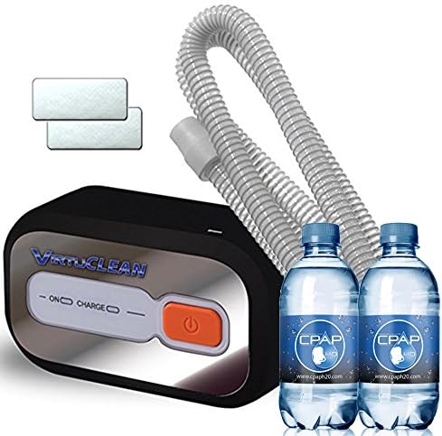 VirtuCLEAN CPAP and Mask Automatic Cleaner w/ No Insurance Medical Supplies™ Kit &amp; CPAP H20 2pk (With No Insurance Medical Supplies™ Kit - System One / M-Series Filters &amp; Tubing &amp; CPAP H20 2pk)