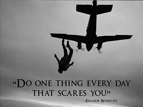 Skydiving Poster Eleanor Roosevelt Poster Sky Diving Skydive Motivation Poster 24x36