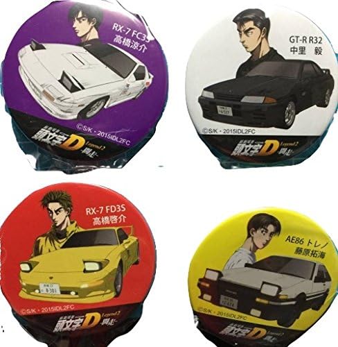 Amazon 新劇場版 頭文字d Legend2 闘走 イニシャルd 缶バッジ 4種セット 藤原 拓海 高橋 涼介 中里 毅 高橋 啓介 アニメ 萌えグッズ 通販