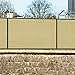 Windscreen4less Privacy Fence Screen Heavy Duty Windscreen Fencing Mesh Fabric Shade Net Cover with Brass Grommtes for Outdoor Wall Garden Yard Pool Deck, 6'x50' Beige
