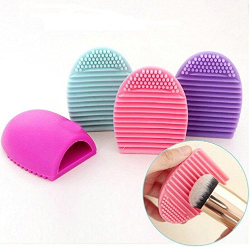 Topwon Cleaning MakeUp Washing Brush Silica Glove Scrubber Board Cosmetic Clean Tool - Pack of 5 (A)
