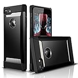 iPhone 7 Case, ESR Three Layer Heavy Duty Shockproof Protective Case Cover [Metal Design] [Matte Silicone Back + Thickened TPU Bumper] for Apple iPhone 7 4.7 inches(Black)