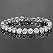 JingChow Women's White Gold-Plated Inlay Swarovski Elements Cubic Zirconia Tennis Bracelet, 7
