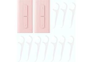 WADY 2 Pcs Portable Dental Floss Dispenser with 20 Flossers,Automatic Floss Organizer Travel Flosser Box,Dental Floss Picks D