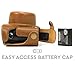 MegaGear Ever Ready Protective Leather Camera Case, Bag for Panasonic LUMIX LX100, DMC-LX100 Camera (Light Brown) (Model: MG663)
