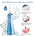 Mornwell D50 Electric Water Flosser, Professional Cordless Dental Oral Irrigator - Portable and Rechargeable IPX7 Waterproof 3 Modes Water Flossing for Home and Travel, Braces & Bridges Care, Blue