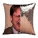 Merrycolor The Office Merch Throw Pillow Cover Magic Reversible Dwight Schrute Sequin Cushion Cover Decorative Pillowcase That Change Color (L The Office-Gold Sequins)