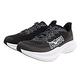 Hoka Women's Mach 6 Sneaker, Black/White, 9.5