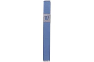 Yair Emanuel Mezuzah Case Holder Solid Color Designed by Artist 12cm (Blue)