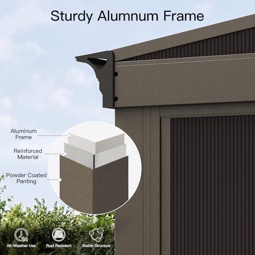 Aoxun 10x12FT Aluminum Solarium Sunroom Kit with Steel Roof & Sliding Doors, Modern Lean-to Gazebo for Patio & Deck image 21