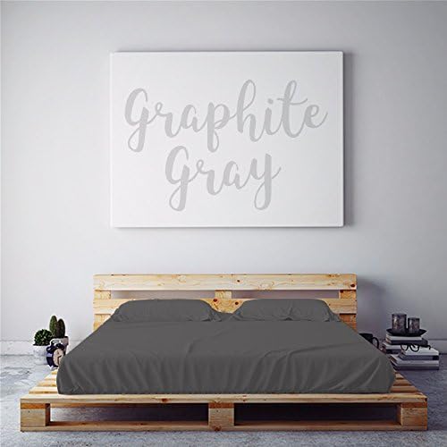 PeachSkinSheetsGraphite Gray Sheet Set - 1500tc Level of Softness - Extra Soft Cooling Sheets for Hot Sleepers and Night Sweats - Full Size