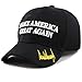 THE HAT DEPOT Exclusive 45th President Trump Make America Great Again 3D Cap (Black-Flag)
