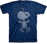 Peanuts Snoopy Hug Adult Navy T-shirt