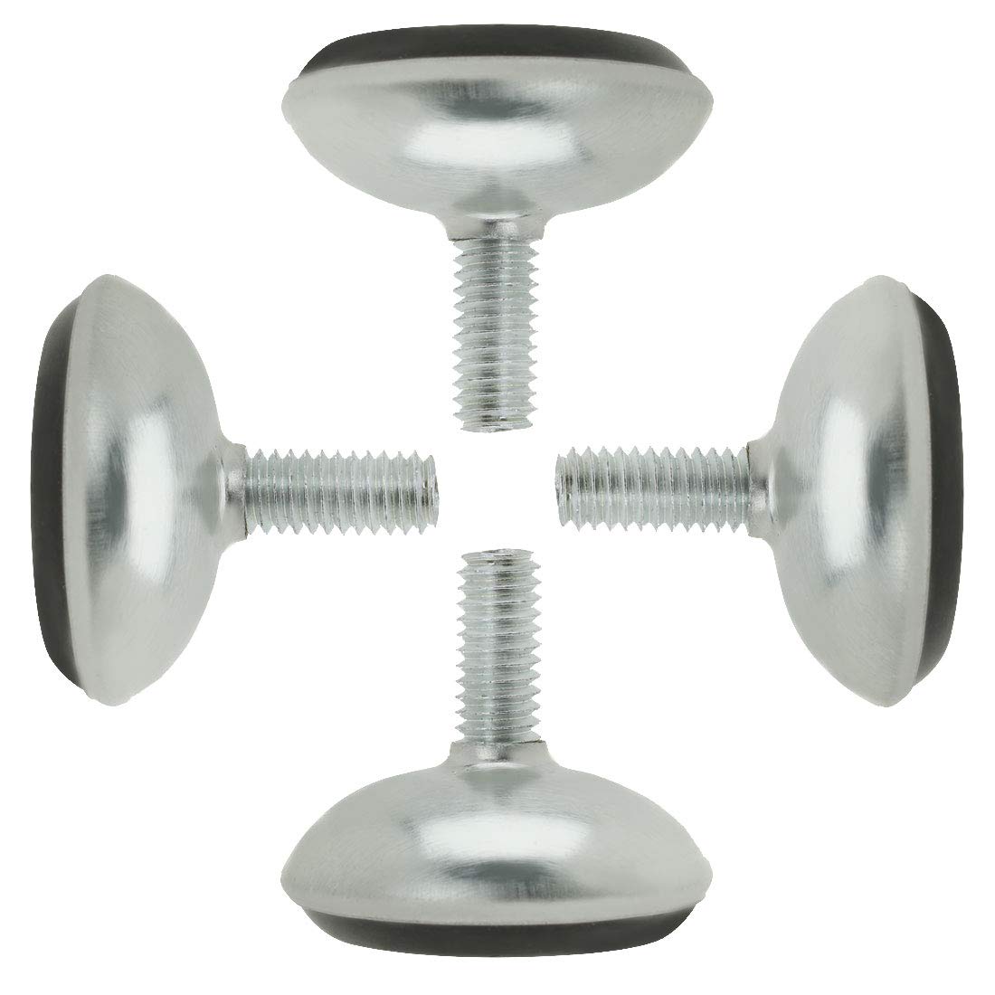 Sourcingmap M6 x 15 x 30mm Furniture Glide Leveling Feet Adjustable Leveler Floor Protector for Desk Stool Sofa Leg 4 Pack