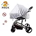 [2 Pack] Baby Nets for Strollers, Carriers, Car Seats, Cradles, Fits Most PacknPlays, Cribs, Bassinets & Playpens, Soft Durable Shield Netting