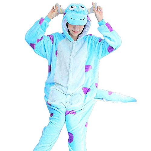 Zhongyu Kigurumi Pajamas Couples Sleepwear Cosplay Costume for Men Plush Onesie