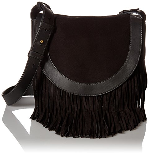 Ray Fringe Saddle Suede Crossbody Bag