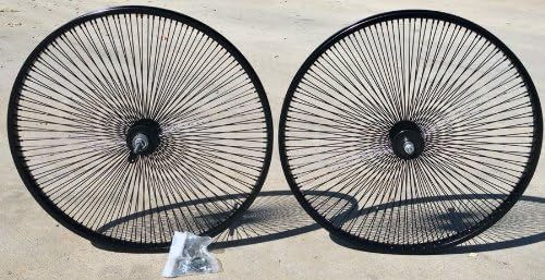 FITO 140 SPOKE 26" WHEEL KIT - BLACK,WITH KT / QUANDO REAR COASTER PEDAL BRAKE, FOR 1-SPEED BEACH CRUISER BIKES