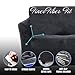FinerFiber Velvet High Stretch Strapless Couch slipcover + Extra 2 Insert Cushions +Throw Pillow Covers | 1- Piece Sofa SlipCover for Furniture | Soft Durable Couch Covers for 3 Cushion Couch