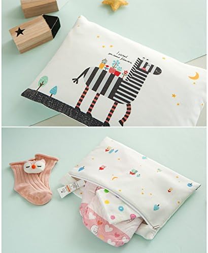 Diaper Pouch Designer's choice Inside-Waterproof Wet and Dry Baby Diaper Bag Organizer Baby Travel Pouch (Horse)