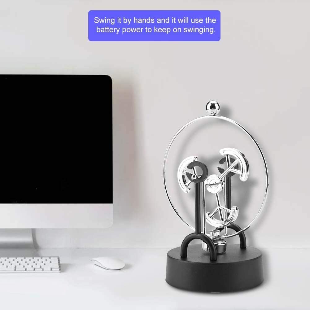 Perpetual Motion Swing Electronic Shake Wiggle Art Craft Desk Decoration Scientific Toy(#C203) - Image 5