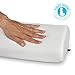 Abco Tech Half Moon Pillow Bolster - Pain Relief Memory Foam Cushion with Removable, Washable Cotton Cover - Reduced Stress on Spine, Effective Support for Side and Back Sleepers etc. (White)