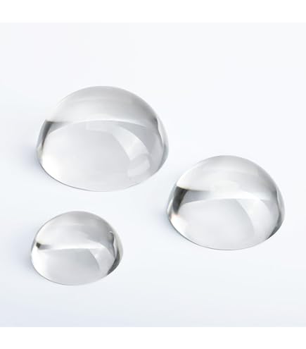 QFkris 4Pcs 1.9inch Crystal Dome Magnifying Paperweight Distortion Free Classroom Graduation - View #3