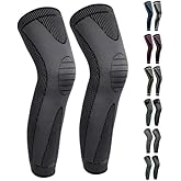 Full Leg Sleeves Long Compression Leg Sleeve Knee Sleeves Protect Leg, for Man Women Basketball, Arthritis Cycling Sport