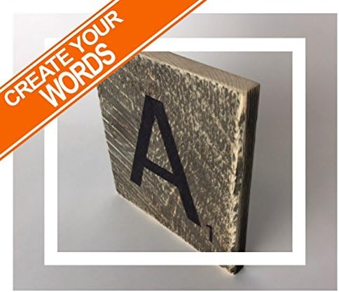 Scrabble Wall Wood Tile - A-Z Your Choice of letters (Brown)