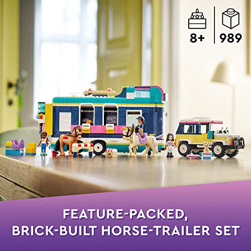 LEGO Friends Horse Show Trailer 41722, Horse Toy with 2 Horse Figures