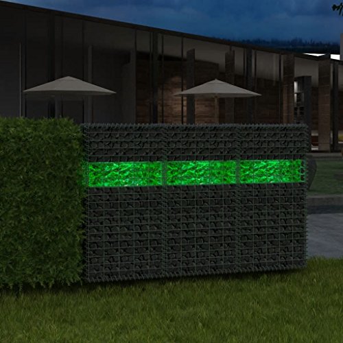 Festnight Grün Glas Gabione Gartensteine Dekosteine 25 kg Dekoration für Gabionen, Steink?rben und -w?nden – Bild 3