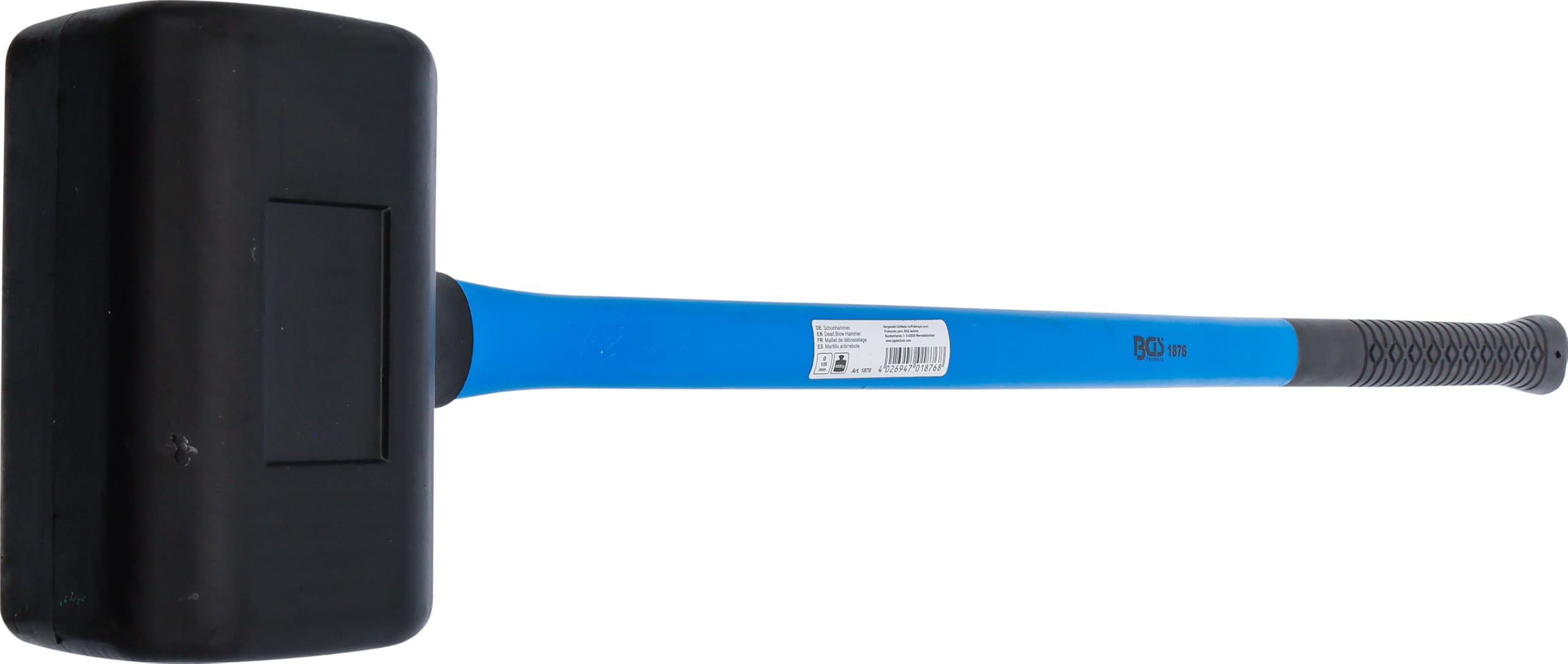 BGS 1876 | Schonhammer | Fiberglasstiel | rückschlagfrei | Ø 105 mm | 4500 g | Gummihammer 3