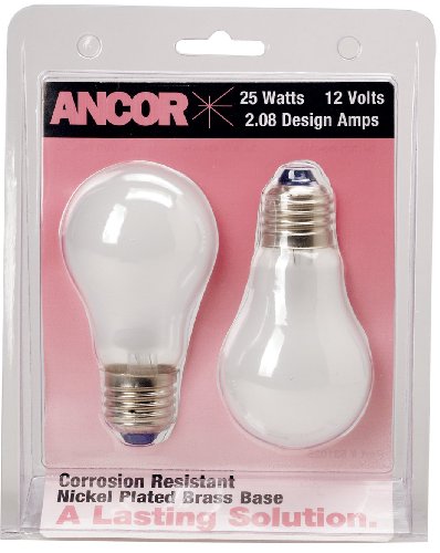 Ancor Marine Grade Electrical 533015 Light Bulb (Medium Screw/Standard Base, 32-Volt, 15-Watt, , 2-Pack)