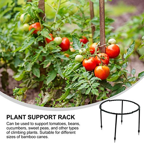 YARNOW 2 Sätze Pflanzenkletterbügel Stützringe Blumenstützring Runder Pflanzer Pflanzenstützgitter Blumentopfhalter Stützkäfig Für Gartenpflanzen Gurkenkäfig Metall Plastik Topfpflanze – Bild 8