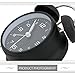 BOCTOP Quartz Analog Alarm Clock, Retro Portable Twin Bell Beside Alarm Clocks with Nightlight, Silent Mechanism for Bedroom, Table, Desk, Non ticking and Battery Operated